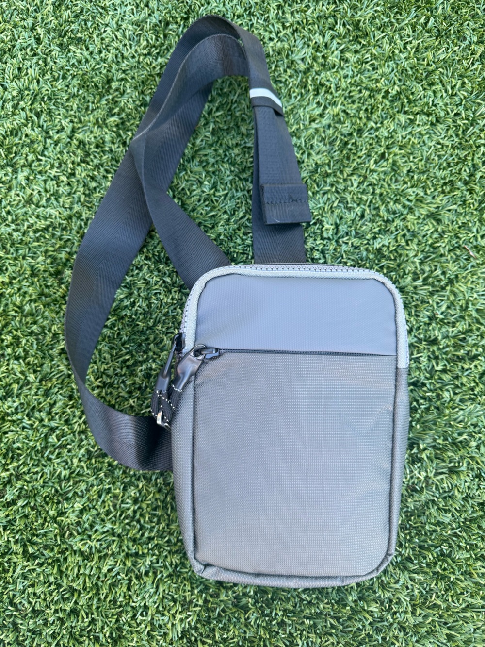 Women's Gray Crossbody Bag - Minimal Everyday Sling